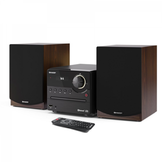 Sharp XL-B512(BR) Hi-Fi Micro System, CD/FM/USB/Bluetooth v5.0, 45W, Brown | Sharp | Hi-Fi Micro System | XL-B512(BR) | Brown | USB port | AUX in | Bluetooth | CD player | FM radio | Wireless connection