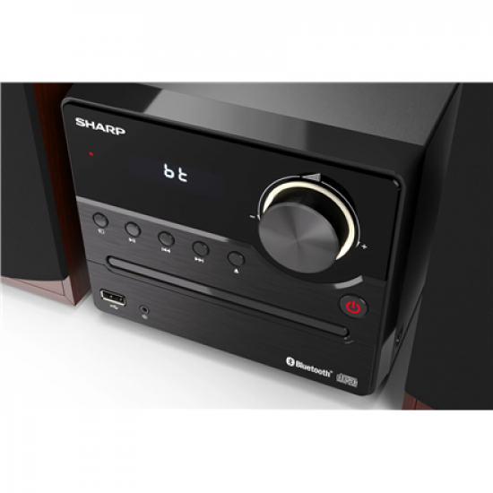 Sharp XL-B512(BR) Hi-Fi Micro System, CD/FM/USB/Bluetooth v5.0, 45W, Brown | Sharp | Hi-Fi Micro System | XL-B512(BR) | Brown | USB port | AUX in | Bluetooth | CD player | FM radio | Wireless connection