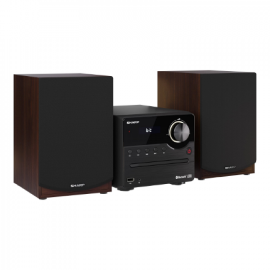 Sharp XL-B512(BR) Hi-Fi Micro System, CD/FM/USB/Bluetooth v5.0, 45W, Brown | Sharp | Hi-Fi Micro System | XL-B512(BR) | Brown | USB port | AUX in | Bluetooth | CD player | FM radio | Wireless connection
