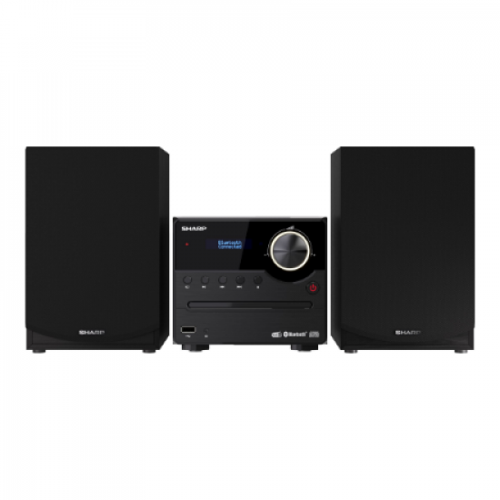 Sharp XL-B517D(BK) Hi-Fi Micro System, CD/FM/USB/Bluetooth v5.0, Aux-in, 45W, Black | Sharp | Hi-Fi Micro System | XL-B517D(BK) | Black | USB port | AUX in | Bluetooth | CD player | FM radio | Wireless connection
