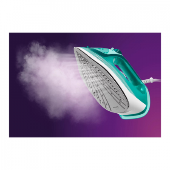 Philips | Iron | DST3030/70 | Steam Iron | 2400 W | Water tank capacity 300 ml | Continuous steam 40 g/min | Steam boost performance 180 g/min | Green