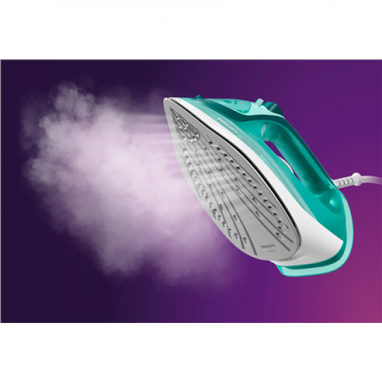 Philips | Iron | DST3030/70 | Steam Iron | 2400 W | Water tank capacity 300 ml | Continuous steam 40 g/min | Steam boost performance 180 g/min | Green