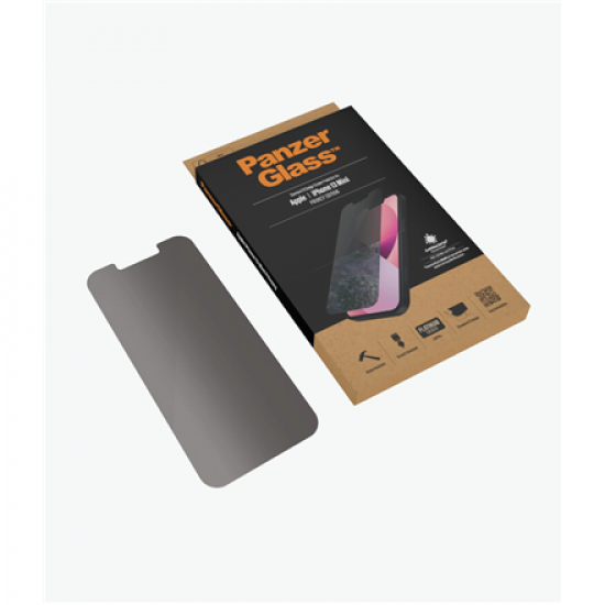 PanzerGlass | Apple | iPhone 13 Mini | Tempered glass | Black | Crystal clear; Resistant to scratches and bacteria; Shock absorbing; Easy to install | Privacy Screen Protector