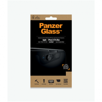 PanzerGlass | CamSlider Privacy AB | Apple | iPhone 13 Pro Max | Tempered glass | Black | Case friendly | Privacy glass