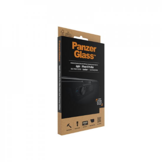 PanzerGlass | CamSlider Privacy AB | Apple | iPhone 13 Pro Max | Tempered glass | Black | Case friendly | Privacy glass