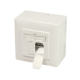 NP0006A Wall Outlet | Metal die-cast housing with strain relief; Horizontal cable entry with strain relief; Network wall outlet Cat.6 fully shielded, with surface back box | Pure White