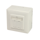 NP0006A Wall Outlet | Metal die-cast housing with strain relief; Horizontal cable entry with strain relief; Network wall outlet Cat.6 fully shielded, with surface back box | Pure White