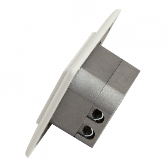 NP0006A Wall Outlet | Metal die-cast housing with strain relief; Horizontal cable entry with strain relief; Network wall outlet Cat.6 fully shielded, with surface back box | Pure White