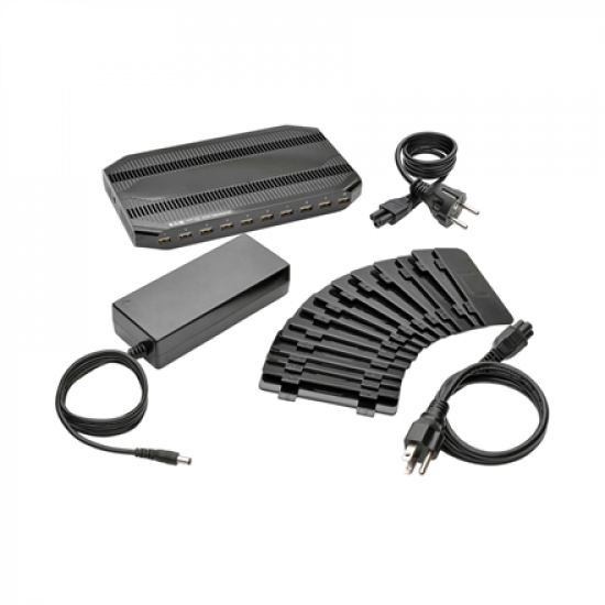Tripp Lite | 10 Port USB Charging Station with Adjustable Storage | U280-010-ST-CEE