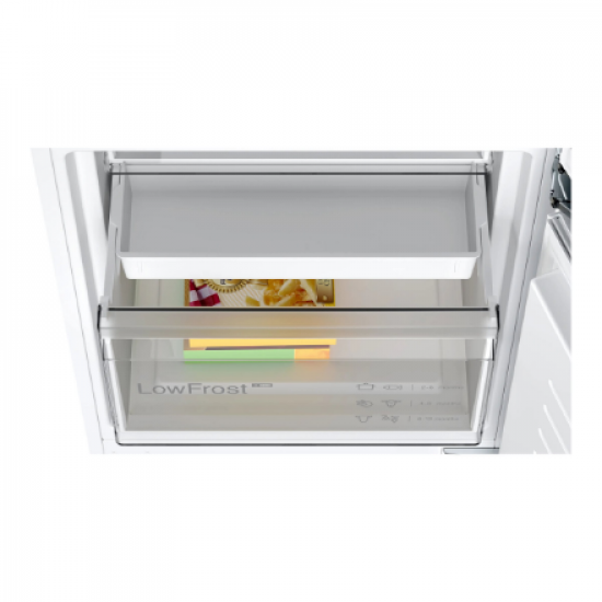 Bosch | Refrigerator | KIV86VFE1 | Energy efficiency class E | Built-in | Combi | Height 177.5 cm | Fridge net capacity 183 L | Freezer net capacity 84 L | 35 dB | White