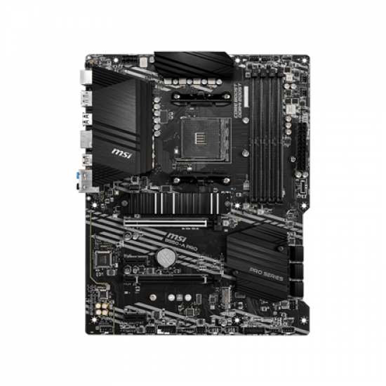 MSI | B550-A PRO | Processor family AMD | Processor socket AM4 | DDR4 DIMM | Memory slots 4 | Supported hard disk drive interfaces SATA, M.2 | Number of SATA connectors 6 | Chipset AMD B550 | ATX