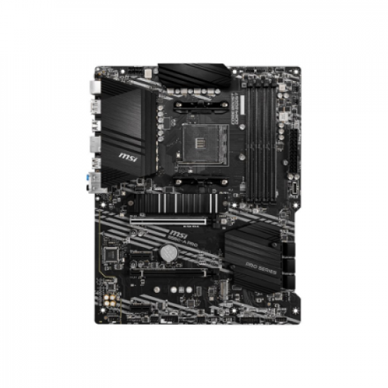 MSI | B550-A PRO | Processor family AMD | Processor socket AM4 | DDR4 DIMM | Memory slots 4 | Supported hard disk drive interfaces SATA, M.2 | Number of SATA connectors 6 | Chipset AMD B550 | ATX