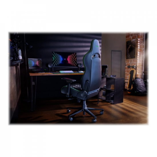 Razer Ergonomic Gaming Chair Enki EPU Synthetic Leather; Steel; Aluminium | Black/Green