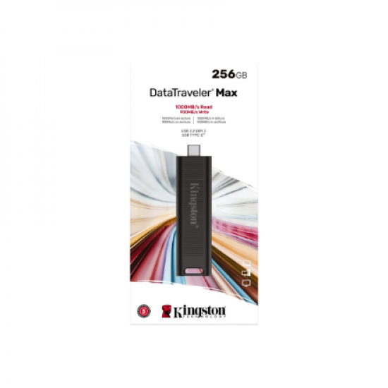 Kingston | USB Flash Drive | DataTraveler Max | 256 GB | USB 3.2 Gen 2 Type-C | Black