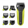 Braun | Shaver | Series 3 Shave&Style 300BT | Operating time (max) 30 min | NiMH | Black/Green