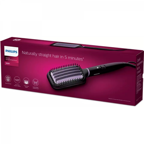 Philips | StyleCare Essential Heated straightening brush | BHH880/00 | Warranty 24 month(s) | Ceramic heating system | Temperature (min) 170 °C | Temperature (max) 200 °C | Number of heating levels 2 | Black