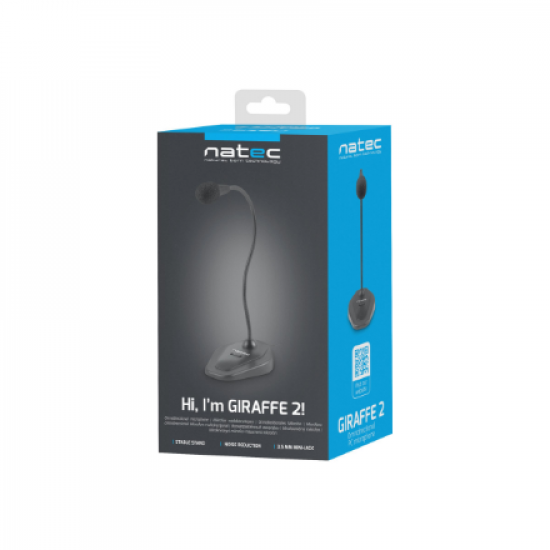 Natec | Microphone | NMI-1563 Girafee 2 | Black | Wired