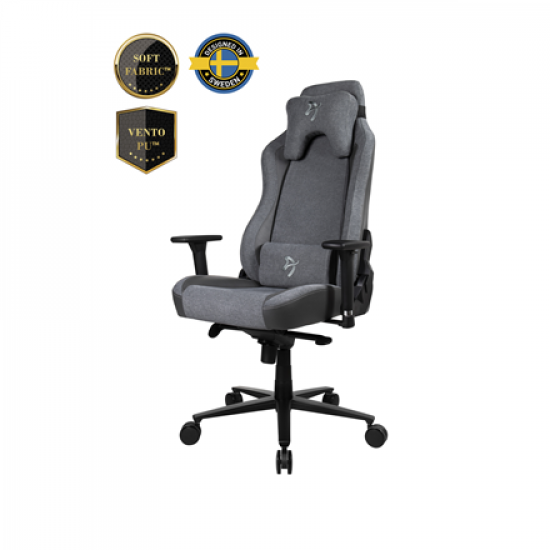 Arozzi Vernazza Vento Gaming Chair Vento Polyurethane; Soft Fabric; Metal; Aluminium | Ash