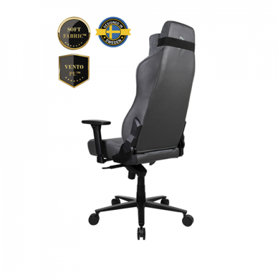 Arozzi Vernazza Vento Gaming Chair Vento Polyurethane; Soft Fabric; Metal; Aluminium | Ash