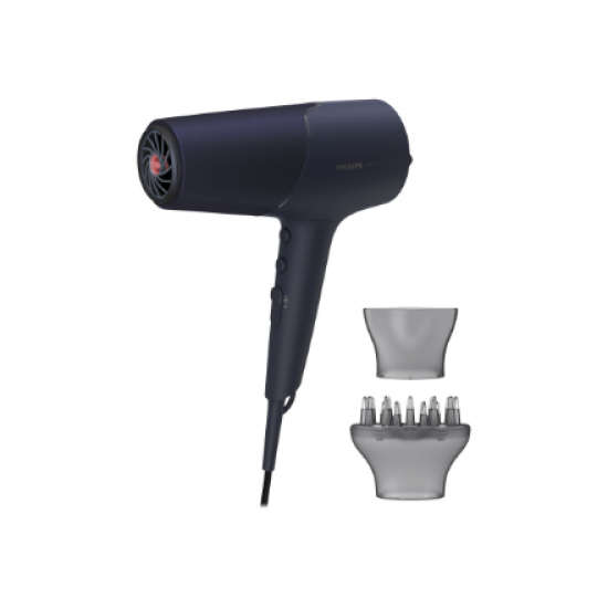 Philips | Hair Dryer | BHD510/00 | 2300 W | Number of temperature settings 3 | Ionic function | Diffuser nozzle | Blue/Metal