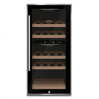 Caso | Wine cooler | WineComfort 24 | Energy efficiency class G | Showcase | Bottles capacity 24 bottles | Cooling type Compressor technology | Black
