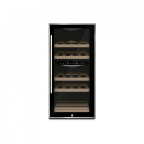 Caso | Wine cooler | WineComfort 24 | Energy efficiency class G | Showcase | Bottles capacity 24 bottles | Cooling type Compressor technology | Black