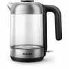 Philips | Kettle | HD9339/80 | Electric | 2200 W | 1.7 L | Stainless steel/Glass | 360° rotational base | Black/Silver