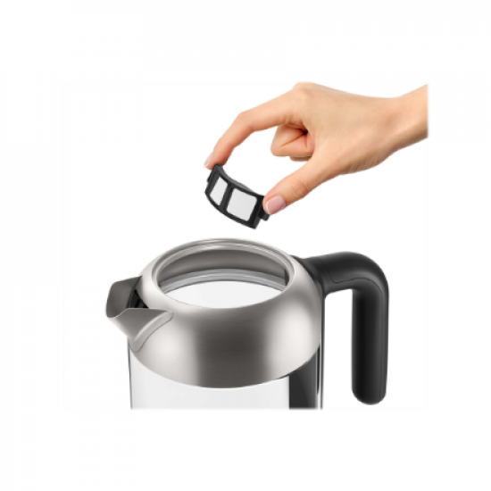 Philips | Kettle | HD9339/80 | Electric | 2200 W | 1.7 L | Stainless steel/Glass | 360° rotational base | Black/Silver