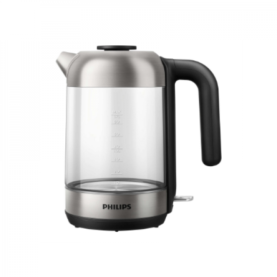 Philips | Kettle | HD9339/80 | Electric | 2200 W | 1.7 L | Stainless steel/Glass | 360° rotational base | Black/Silver