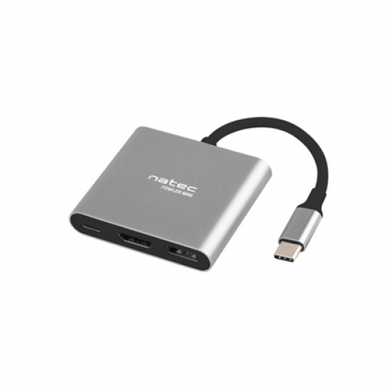 Natec | USB-C Multiport Adapter | NMP-1607 | Grey | USB Type-C | 0.11 m