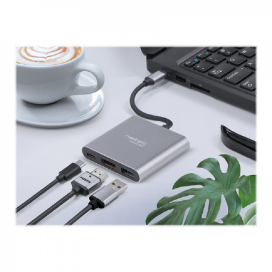 Natec | USB-C Multiport Adapter | NMP-1607 | Grey | USB Type-C | 0.11 m