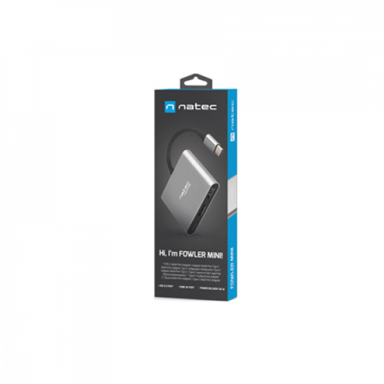 Natec | USB-C Multiport Adapter | NMP-1607 | Grey | USB Type-C | 0.11 m