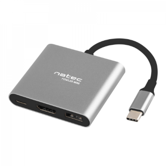 Natec | USB-C Multiport Adapter | NMP-1607 | Grey | USB Type-C | 0.11 m