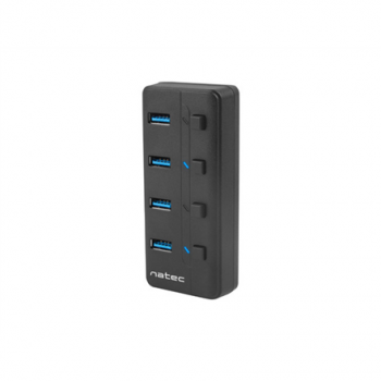 Natec | 4 Port Hub With USB 3.0 | Mantis NHU-1557 | Black