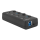 Natec | 4 Port Hub With USB 3.0 | Mantis NHU-1557 | Black