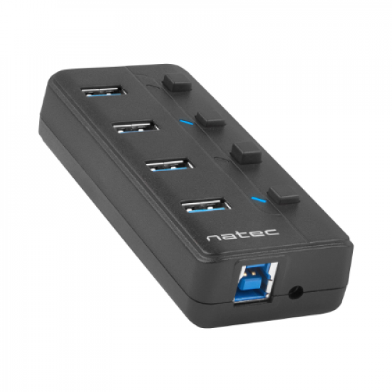 Natec | 4 Port Hub With USB 3.0 | Mantis NHU-1557 | Black