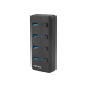 Natec | 4 Port Hub With USB 3.0 | Mantis NHU-1557 | Black