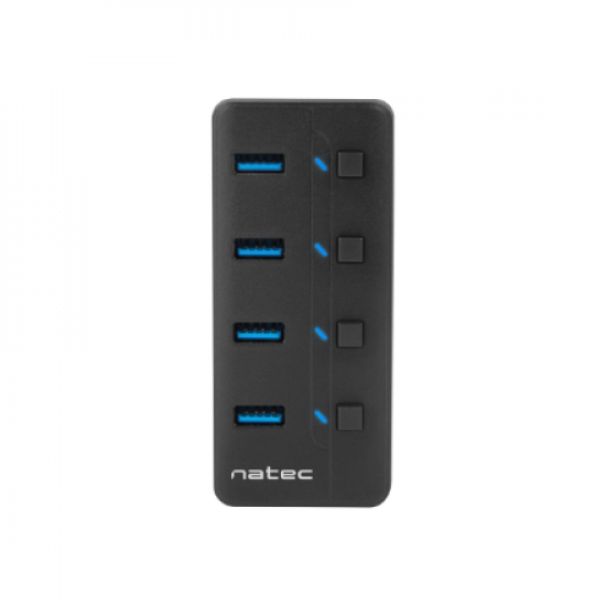 Natec | 4 Port Hub With USB 3.0 | Mantis NHU-1557 | Black