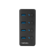 Natec | 4 Port Hub With USB 3.0 | Mantis NHU-1557 | Black