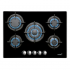 CATA | Hob | L 7005 CI BK | Gas on glass | Number of burners/cooking zones 5 | Rotary knobs | Black