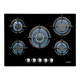 CATA | Hob | L 7005 CI BK | Gas on glass | Number of burners/cooking zones 5 | Rotary knobs | Black
