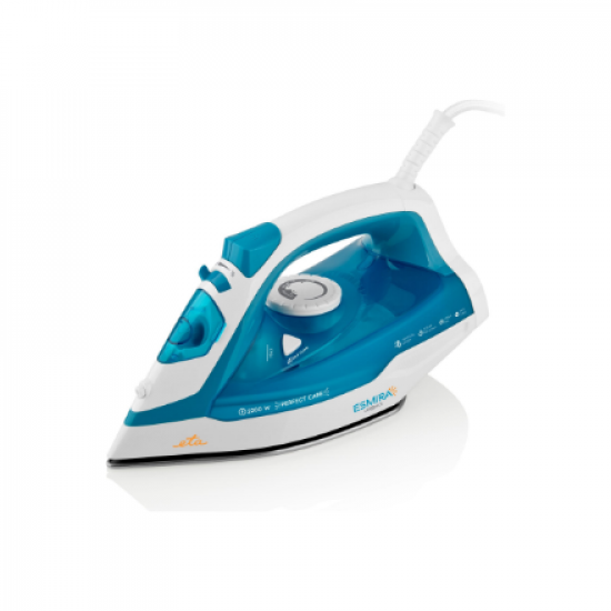 ETA | Iron | Esmira ETA027390000 | Steam Iron | 2200 W | Water tank capacity 380 ml | Continuous steam 40 g/min | Steam boost performance 100 g/min | Turquoise