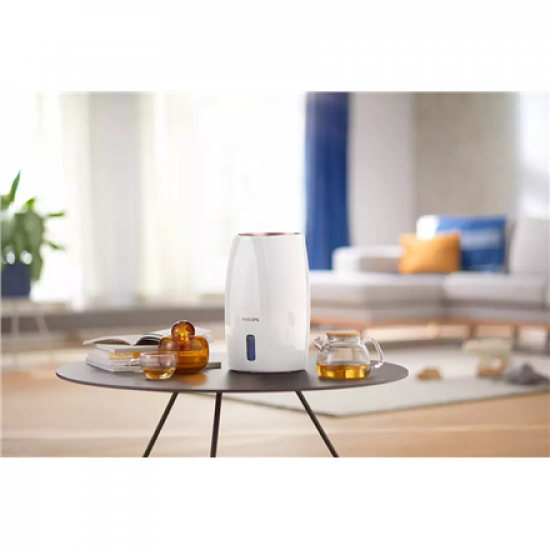 Philips | HU2716/10 | Humidifier | 17 W | Water tank capacity 2 L | Suitable for rooms up to 32 m² | NanoCloud evaporation | Humidification capacity 200 ml/hr | White