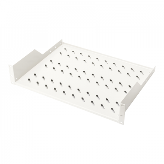 Digitus | Fixed Shelf for Racks | DN-97610 | White | Perfect for storage of components which are not 483 mm (19”) suitable; Slim design which takes space of 2 height units; Easy and quick to mount or dismount; Load capacity: 25 kg; Dimensions:  88 x 482 x