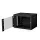 Digitus | Wall Mounting Cabinet | DN-19 07-U-SW | Black | IP protection class: IP20; Front door: Glass door, single opening; Cabinet type: Wall mounting cabinet; Equipment mounting depth min.-max.: 305-370 mm; Load capacity: 100 kg; Dimensions 420 x 600 x