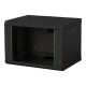 Digitus | Wall Mounting Cabinet | DN-19 07-U-SW | Black | IP protection class: IP20; Front door: Glass door, single opening; Cabinet type: Wall mounting cabinet; Equipment mounting depth min.-max.: 305-370 mm; Load capacity: 100 kg; Dimensions 420 x 600 x