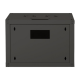Digitus | Wall Mounting Cabinet | DN-19 07-U-SW | Black | IP protection class: IP20; Front door: Glass door, single opening; Cabinet type: Wall mounting cabinet; Equipment mounting depth min.-max.: 305-370 mm; Load capacity: 100 kg; Dimensions 420 x 600 x