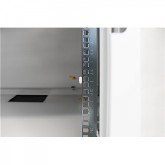 Digitus | Wall Mounting Cabinet | DN-19 09-U | Grey | IP protection class: IP20; Front door: Glass door, single opening; Cabinet type: Wall mounting cabinet; Equipment mounting depth min.-max.: 305-370 mm; Load capacity: 100 kg; Dimensions: 509 x 600 x 45