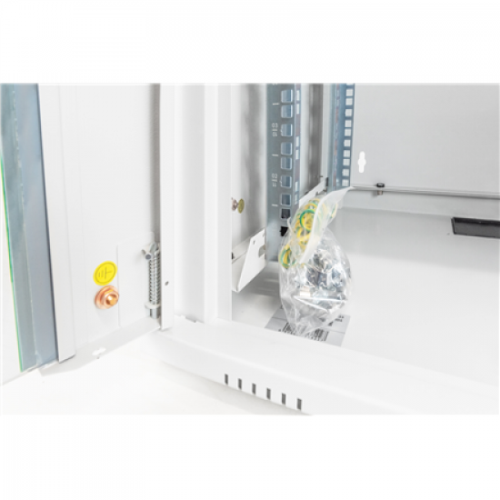 Digitus | Wall Mounting Cabinet | DN-19 12-U | Grey | IP protection class: IP20; Front door: Glass door, single opening; Cabinet type: Wall mounting cabinet; Equipment mounting depth min.-max.: 305-370 mm; Load capacity: 100 kg