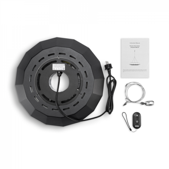 TunaBone | Electric Ceiling Infrared Patio Heater | TB2068C-01 | Patio heater | 2000 W | Number of power levels 1 | Suitable for rooms up to 20 m² | Black | IP45